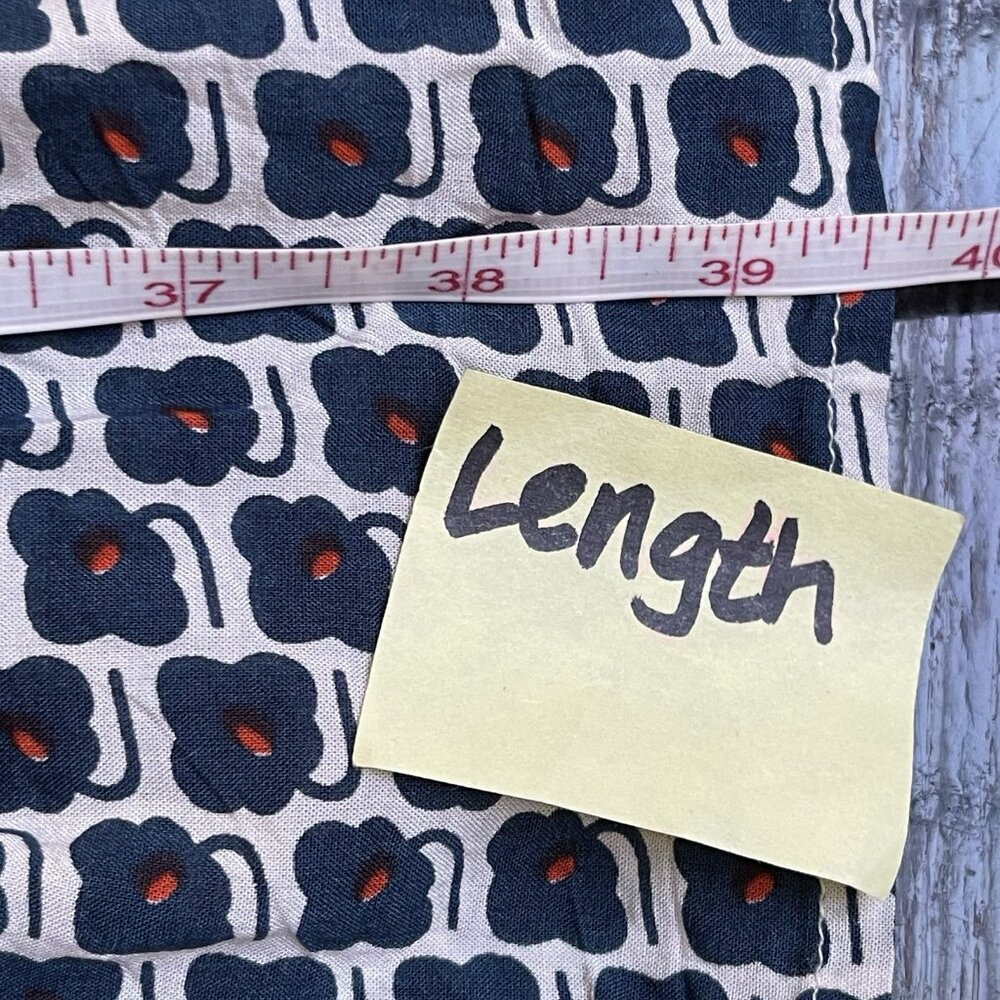 Anthroplogie Midi Dress Womens XL Blue Floral Boho Relaxed Party Tiered Peasant - Picture 15 of 16